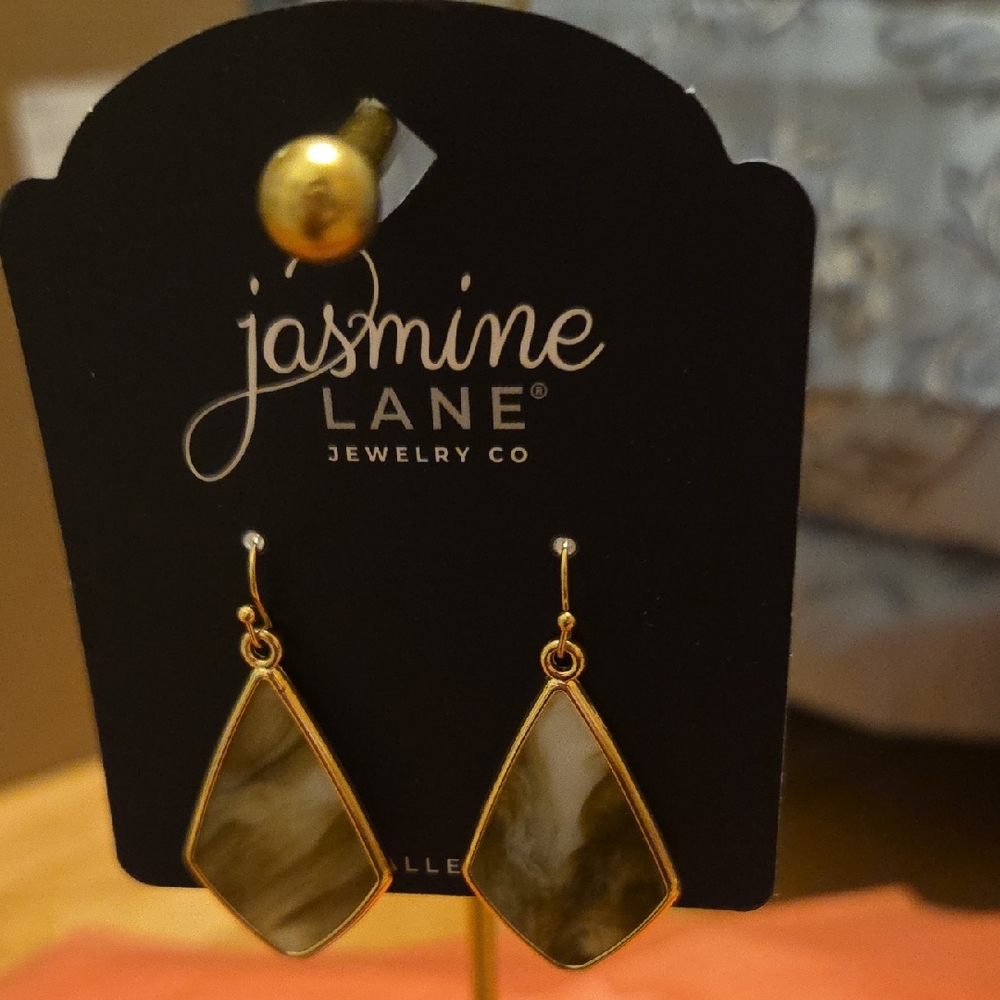 Jasmine Lane Gold and Brown Earrings
